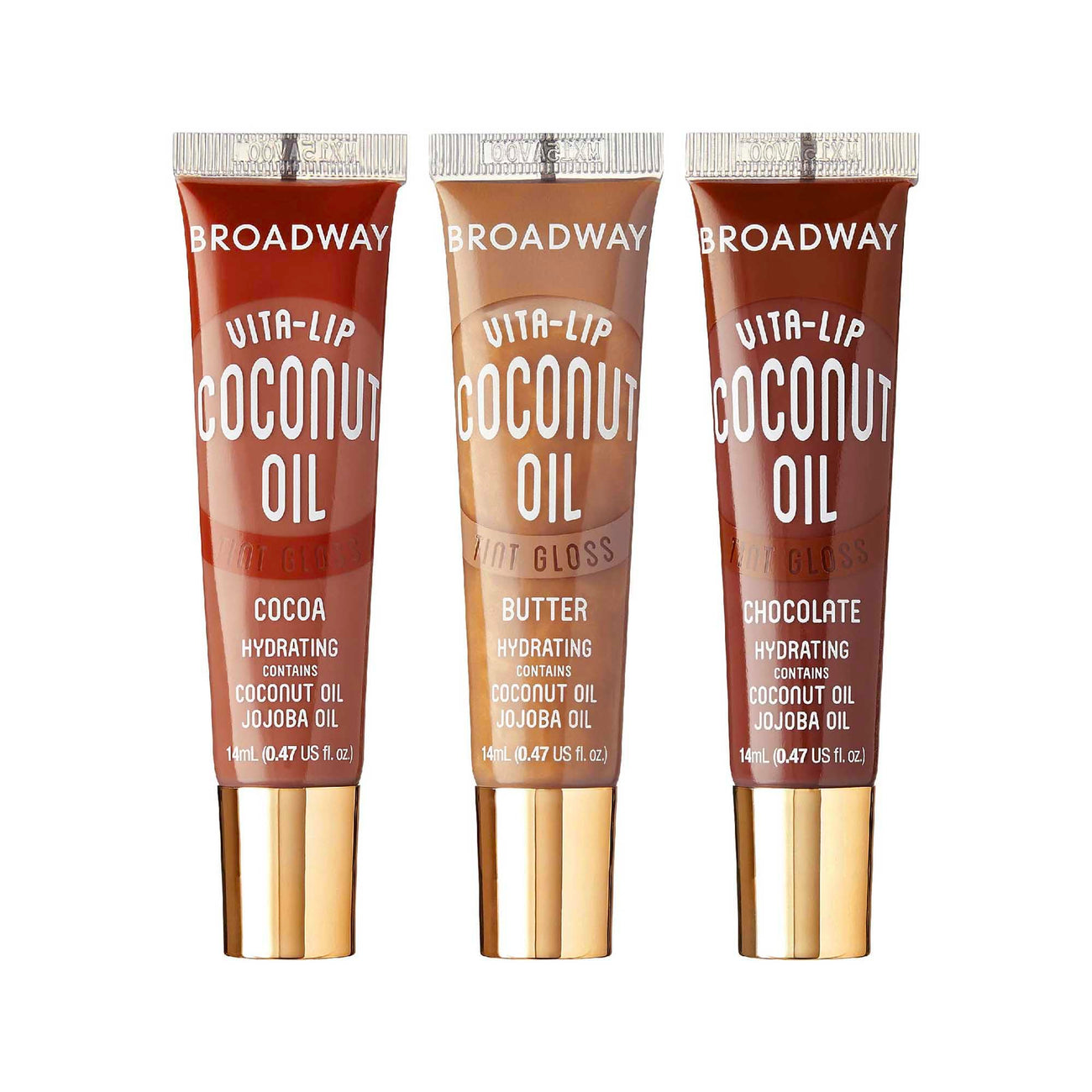 Ruby Kisses Broadway Vita-Lip Tinted Gloss Set, 3-Pack